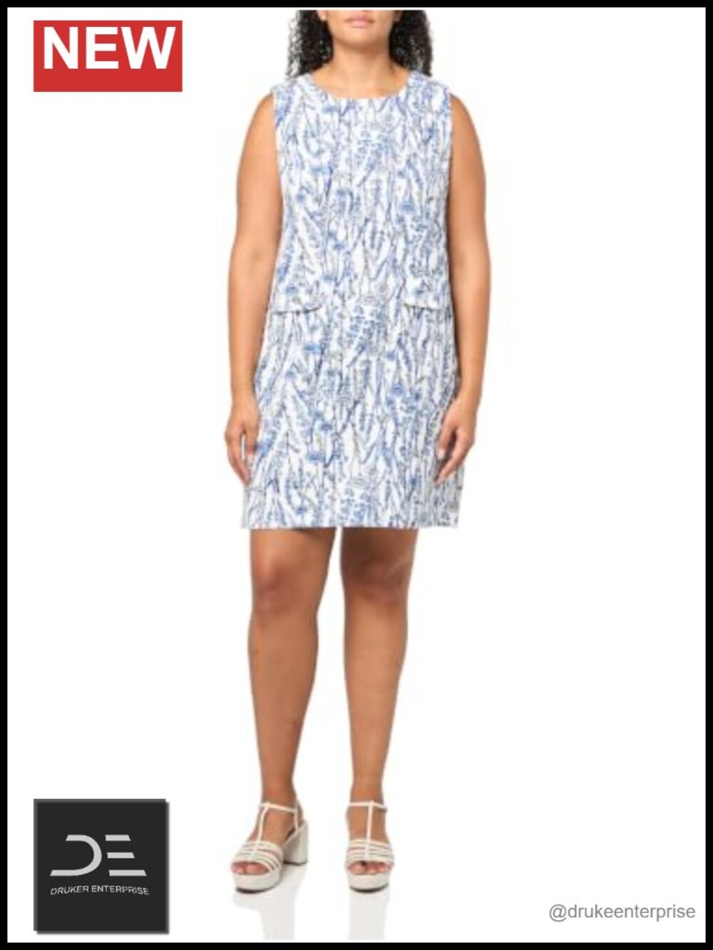 Sleeveless Round Neck Shift Dress